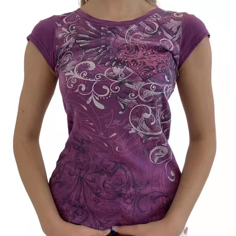 Women's New Printed Pullover T-shirt