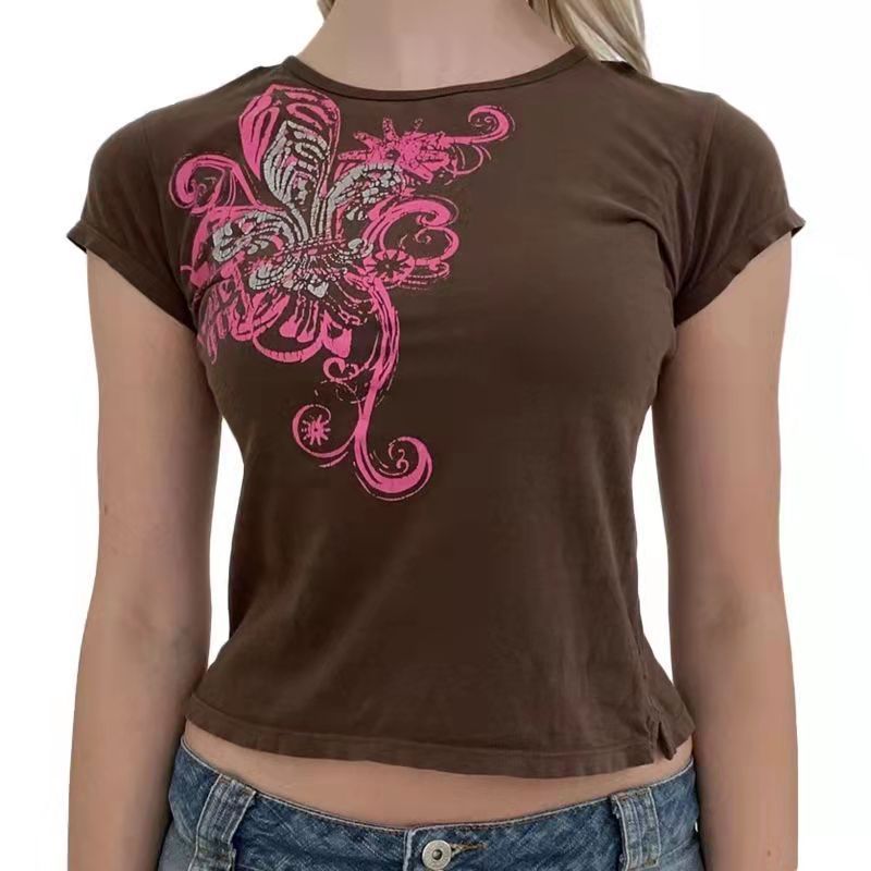 Women's New Printed Pullover T-shirt