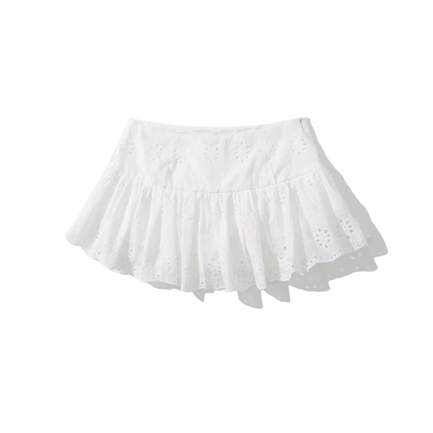 Fall Women's Clothing White Loose Lace Positioning Culottes