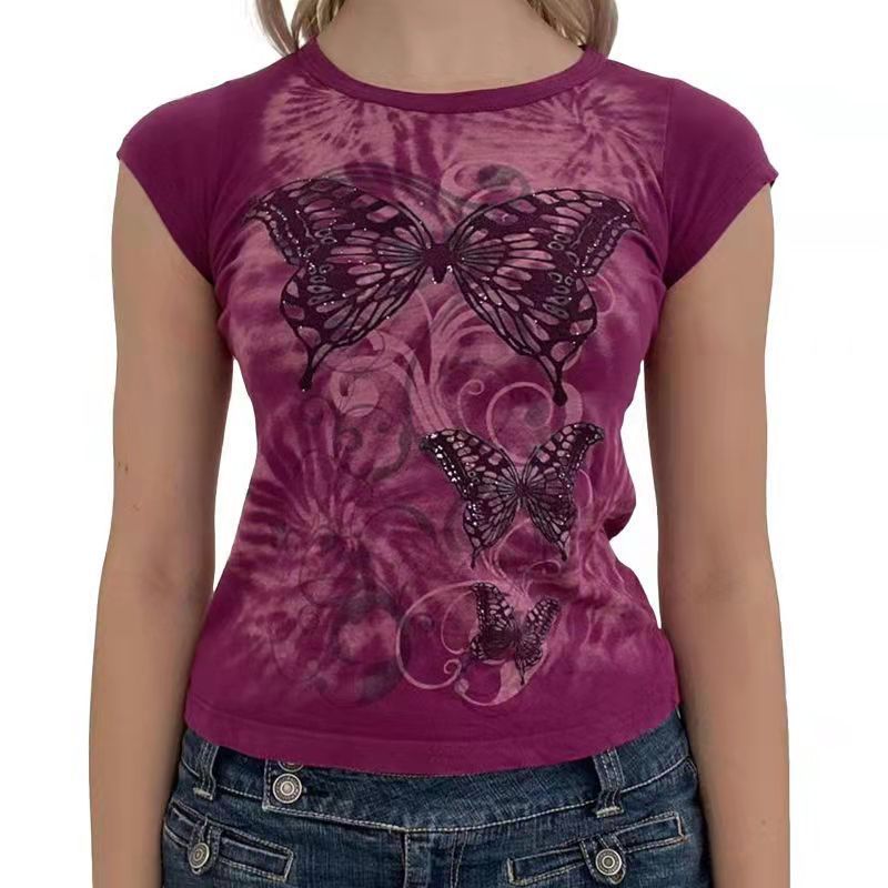 Women's New Printed Pullover T-shirt
